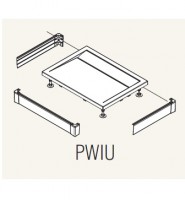 SanSwiss ILA PWIU panel k vaničce přední hliníkový aluchrom U-panel 3 / U stěny PWIU901609050