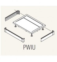 SanSwiss panel k vaničce přední hliníkový, bílá U-panel 3 / U stěny   PWIU801108004