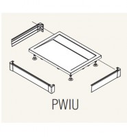 SanSwiss ILA PWIU panel k vaničce přední hliníkový černá matná U-panel 3 / U stěny PWIU800908006