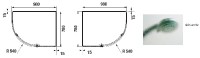 JIKA TIGO sprchový kout asymetrický levopravý 100 x 80 cm, sklo arctic   H2512110026661