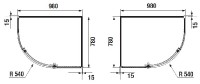 JIKA TIGO sprchový kout asymetrický levopravý 100 x 80 cm, sklo transparent   H2512110026681
