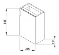 JIKA PETIT skříňka s umývátkem 40 cm, šedá   H4535111753011