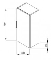 JIKA CUBE střední skříňka 75 cm, bílá   H4537111763001