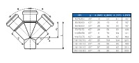 OSMA HTDA dvojitá odbočka DN110/110 87°   16340