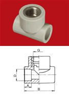 PPR T kus s kovovým závitem vnitřním DN 25x1/2   222026