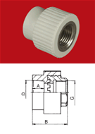 PPR Přechodka s kovovým závitem vnitřním DN 32x1   217032