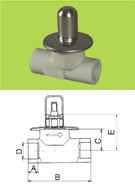 PPR Ventil LAGUNA DN 25 s kovovou krytkou   313025