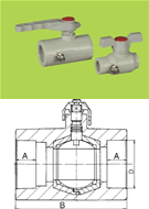 PPR Ventil kulový plastový s vypouštěcím ventilem DN 63   302063
