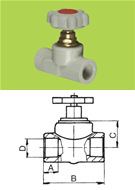 PPR Ventil přímý plastový DN 50   304050