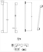 Ravak tyč s posuvným držákem Chrome 70 cm  974.00  X07P013